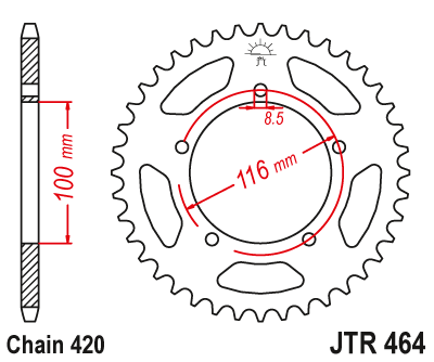 Звезда ведомая JT JTR464.49 (JTR464-49) (R464-49)