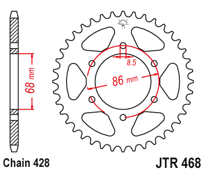 Звезда ведомая JT JTR468.36 (JTR468-36) (R468-36)