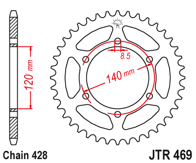 Звезда ведомая JT JTR469.44 (JTR469-44) (R469-44)