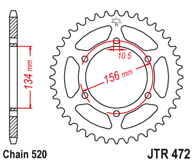 Звезда ведомая JT JTR472.40 (JTR472-40) (R472-40)