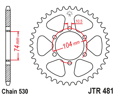 Звезда ведомая JT JTR481.42 (JTR481-42) (R481-42)
