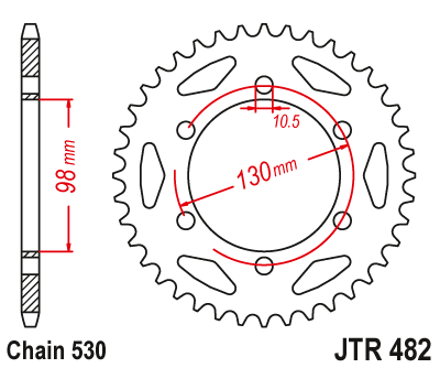 Звезда ведомая JT JTR482.47 (JTR482-47) (R482-47)