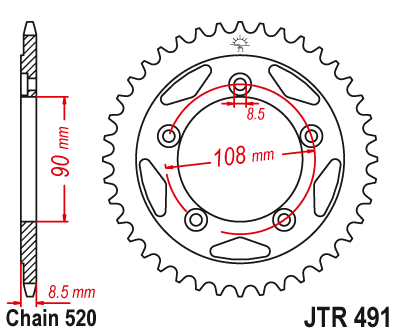 Звезда ведомая JT JTR491.38 (JTR491-38) (R491-38)