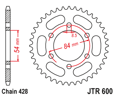 Звезда ведомая JT JTR600.52 (JTR600-52) (R600-52)