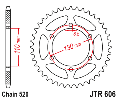 Звезда ведомая JT JTR606.43 (JTR606-43) (R606-43)