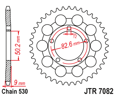 Звезда ведомая JT JTR7082.48 (JTR7082-48) (R7082-48)