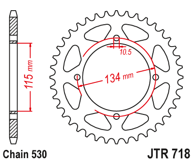 Звезда ведомая JT JTR718.48 (JTR718-48) (R718-48)