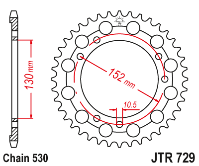 Звезда ведомая JT JTR729.46 (JTR729-46) (R729-46)