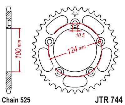 Звезда ведомая JT JTR744.36 (JTR744-36) (R744-36)