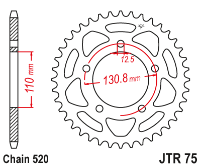 Звезда ведомая JT JTR75.45 (JTR75-45) (R75-45)