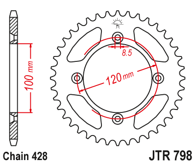 Звезда ведомая JT JTR798.47 (JTR798-47) (R798-47)