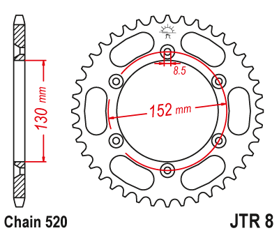Звезда ведомая JT JTR8.51 (JTR8-51) (R8-51)
