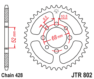 Звезда ведомая JT JTR802.36 (JTR802-36) (R802-36)