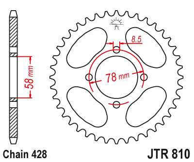 Звезда ведомая JT JTR810.48 (JTR810-48) (R810-48)
