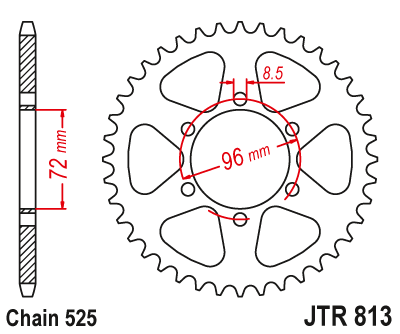 Звезда ведомая JT JTR813.39 (JTR813-39) (R813-39)