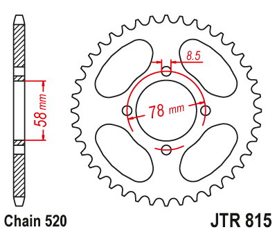 Звезда ведомая JT JTR815.35 (JTR815-35) (R815-35)