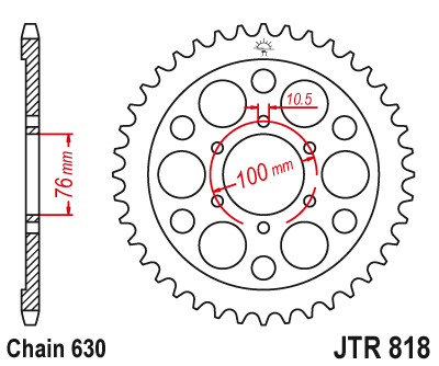 Звезда ведомая JT JTR818.42 (JTR818-42) (R818-42)