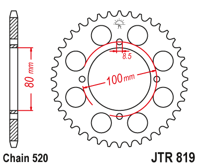 Звезда ведомая JT JTR819.37 (JTR819-37) (R819-37)