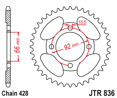 Звезда ведомая JT JTR836.36 (JTR836-36) (R836-36)