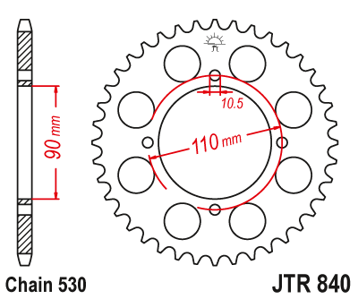 Звезда ведомая JT JTR840.38 (JTR840-38) (R840-38)