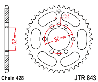 Звезда ведомая JT JTR843.48 (JTR843-48) (R843-48)