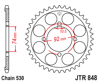 Звезда ведомая JT JTR848.39 (JTR848-39) (R848-39)