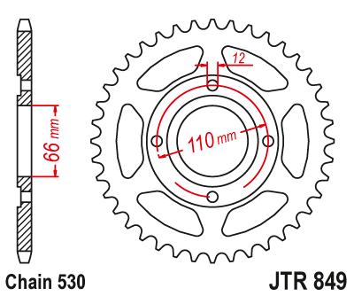 Звезда ведомая JT JTR849.38 (JTR849-38) (R849-38)