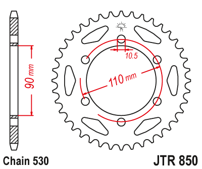 Звезда ведомая JT JTR850.34 (JTR850-34) (R850-34)