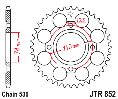 Звезда ведомая JT JTR852.41 (JTR852-41) (R852-41)