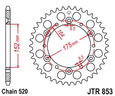 Звезда ведомая JT JTR853.49 (JTR853-49) (R853-49)