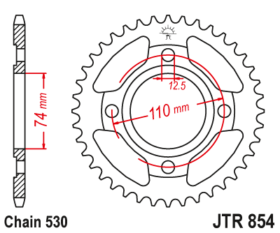 Звезда ведомая JT JTR854.38 (JTR854-38) (R854-38)