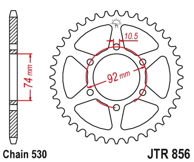 Звезда ведомая JT JTR856.46 (JTR856-46) (R856-46)