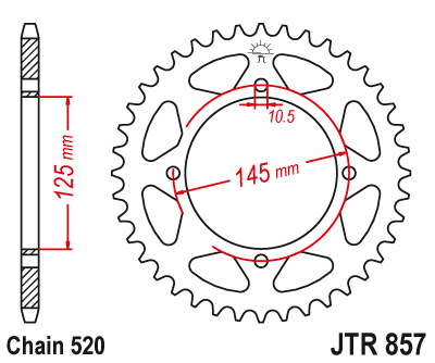 Звезда ведомая JT JTR857.43 (JTR857-43) (R857-43)