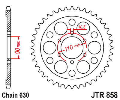 Звезда ведомая JT JTR858.35 (JTR858-35) (R858-35)
