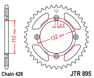 Звезда ведомая JT JTR895.46 (JTR895-46) (R895-46)