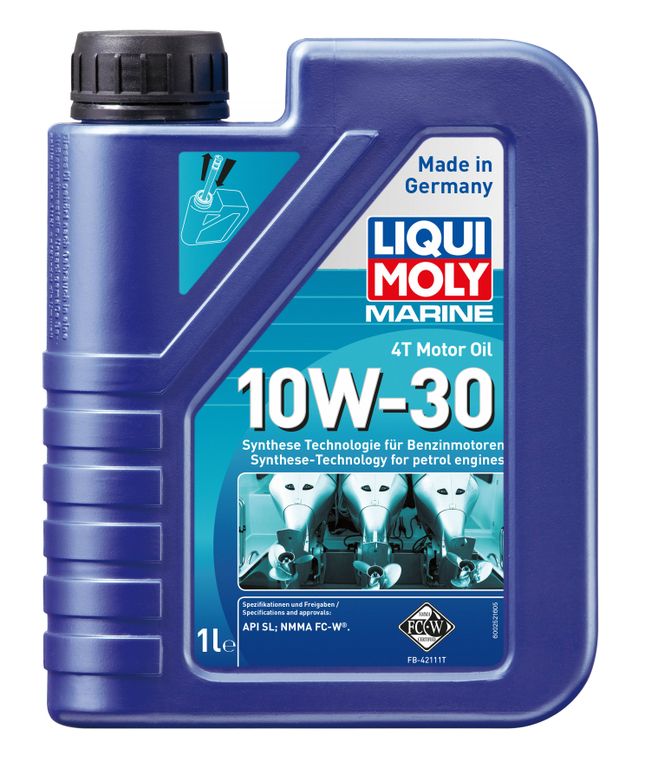 Масло моторное Liqui Moly Marine 4T Motor Oil 10W-30 (HC-синтетическое) - 1 Л (25022)