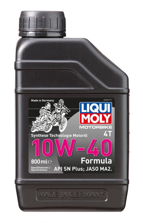 Масло моторное Liqui Moly Motorbike 4T Formula 10W-40 (HC-синтетическое) - 0,8 Л (3036)