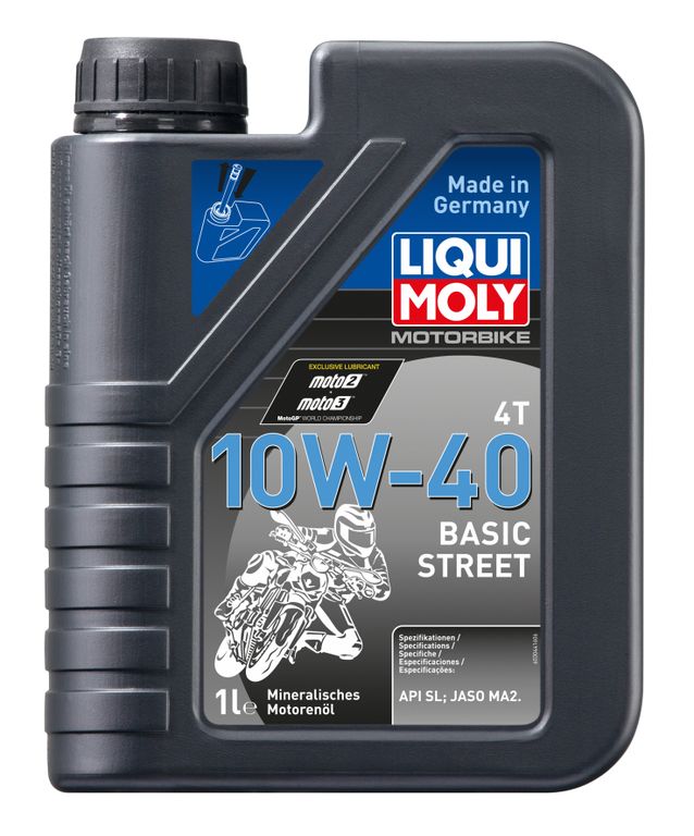 Масло моторное Liqui Moly Motorbike 4T 10W-40 Basic Street (Минеральное) - 1 Л (3044)