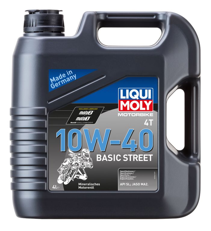 Масло моторное Liqui Moly Motorbike 4T 10W-40 Basic Street (Минеральное) - 4 Л (3046)