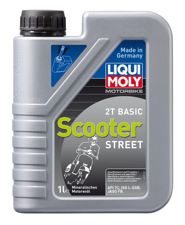 Мин. моторное масло д/скутеров Liqui Moly Motorbike 2T Basic Scooter TC FB L-EGB (1л) (8068)
