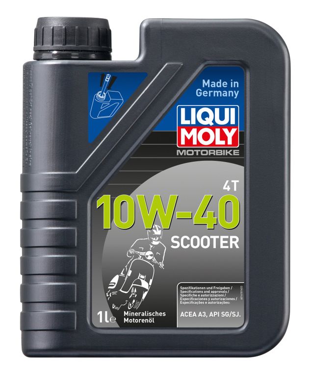 Мин.моторное масло д/скутеров Liqui Moly Motorbike 4T Scooter 10W-40 A3;SG/SJ (1л) (8069)