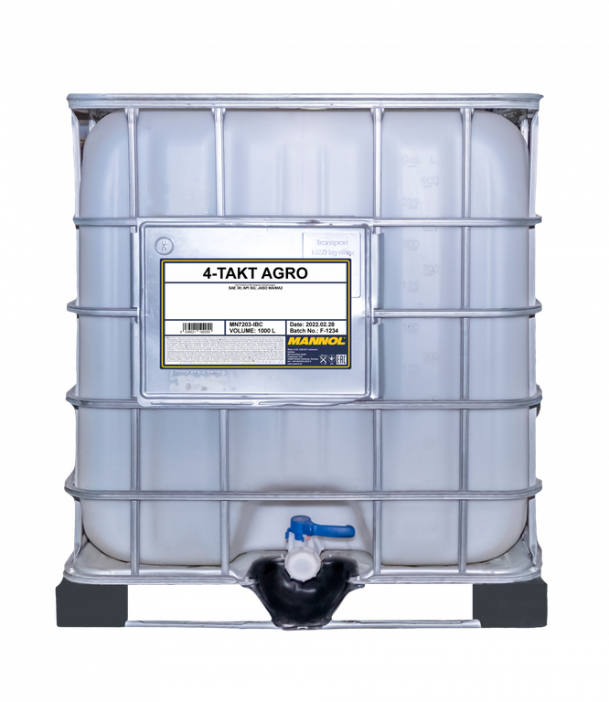 Моторное масло MANNOL 4-Takt Agro SAE 30 MN7203-IBC 1000L (Минеральное)