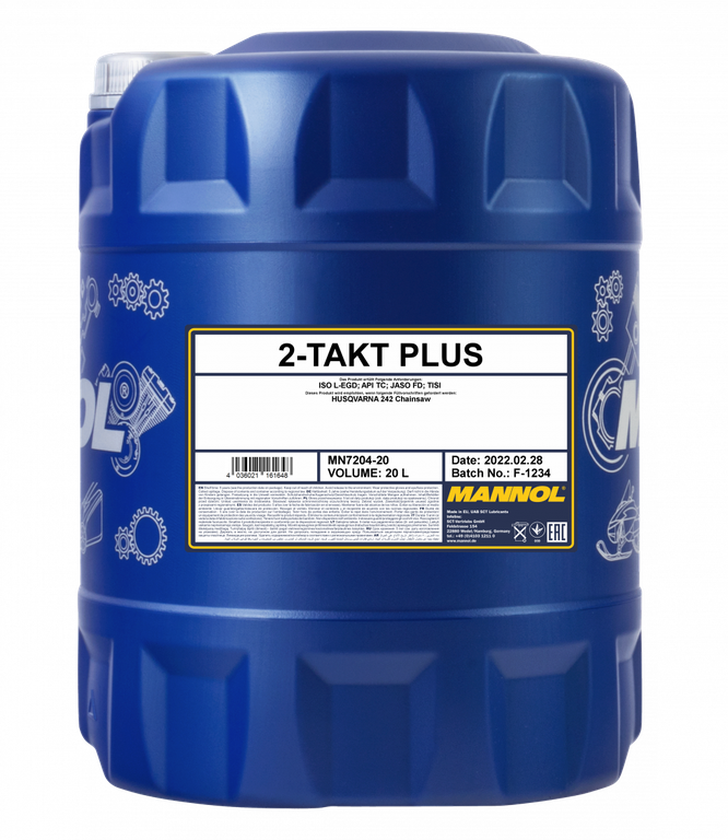 МОТОРНОЕ МАСЛО MANNOL 2-Takt Plus MN7204-20 20L (1448) (Полусинтетика)