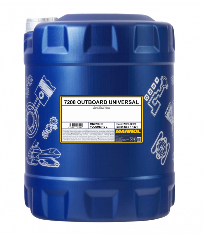 Моторное масло MANNOL Outboard Universal MN7208-10 (720810) 10L (Минеральное)