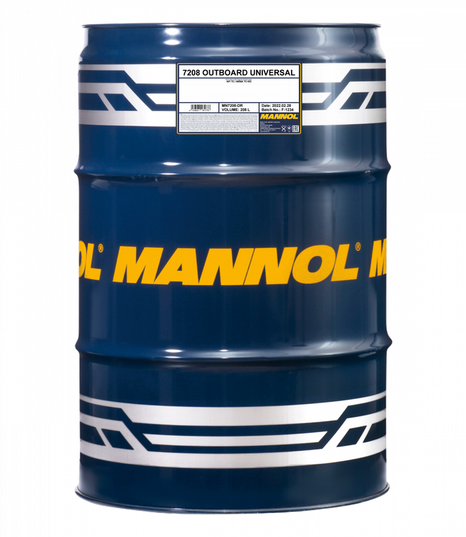 Моторное масло MANNOL Outboard Universal MN7208-DR (1424) 208L (Минеральное)
