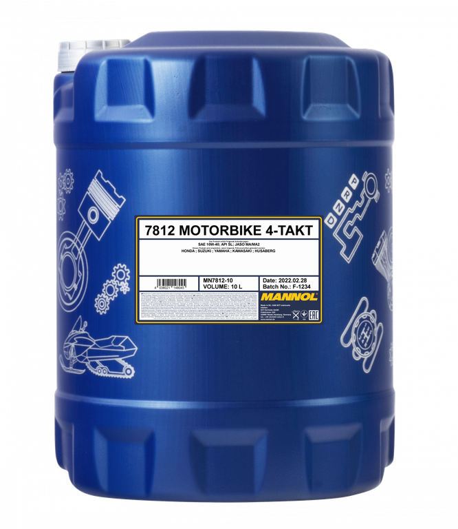 Моторное масло MANNOL 4-Takt Motorbike 10W-40 MN7812-10 10L (Синтетическое)