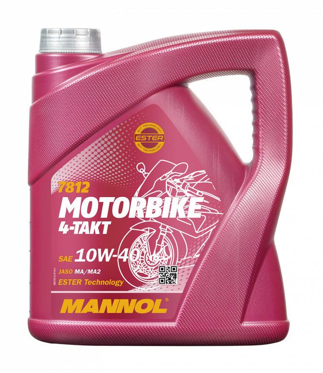 Моторное масло MANNOL 4-Takt Motorbike 10W-40 MN7812-4 (1963) 4L (Синтетическое)