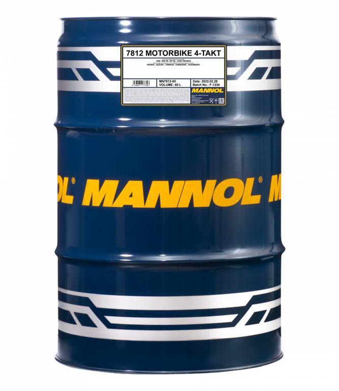 Моторное масло MANNOL 4-Takt Motorbike 10W-40 MN7812-DR 208l (Синтетическое)