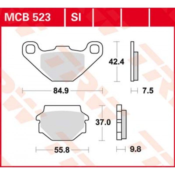 Тормозные колодки TRW MCB523SI для (Sinter Offroad)