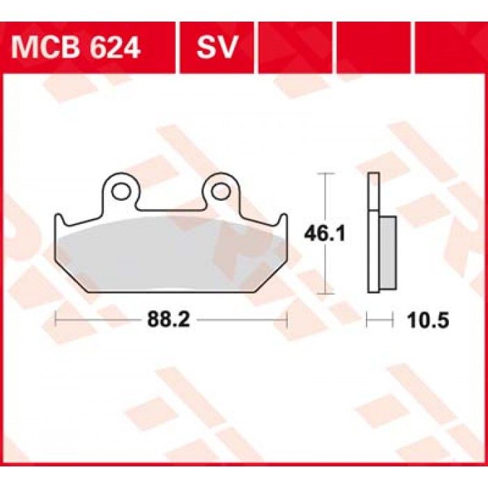 Тормозные колодки TRW MCB624SV для Honda (Sinter Street SV)